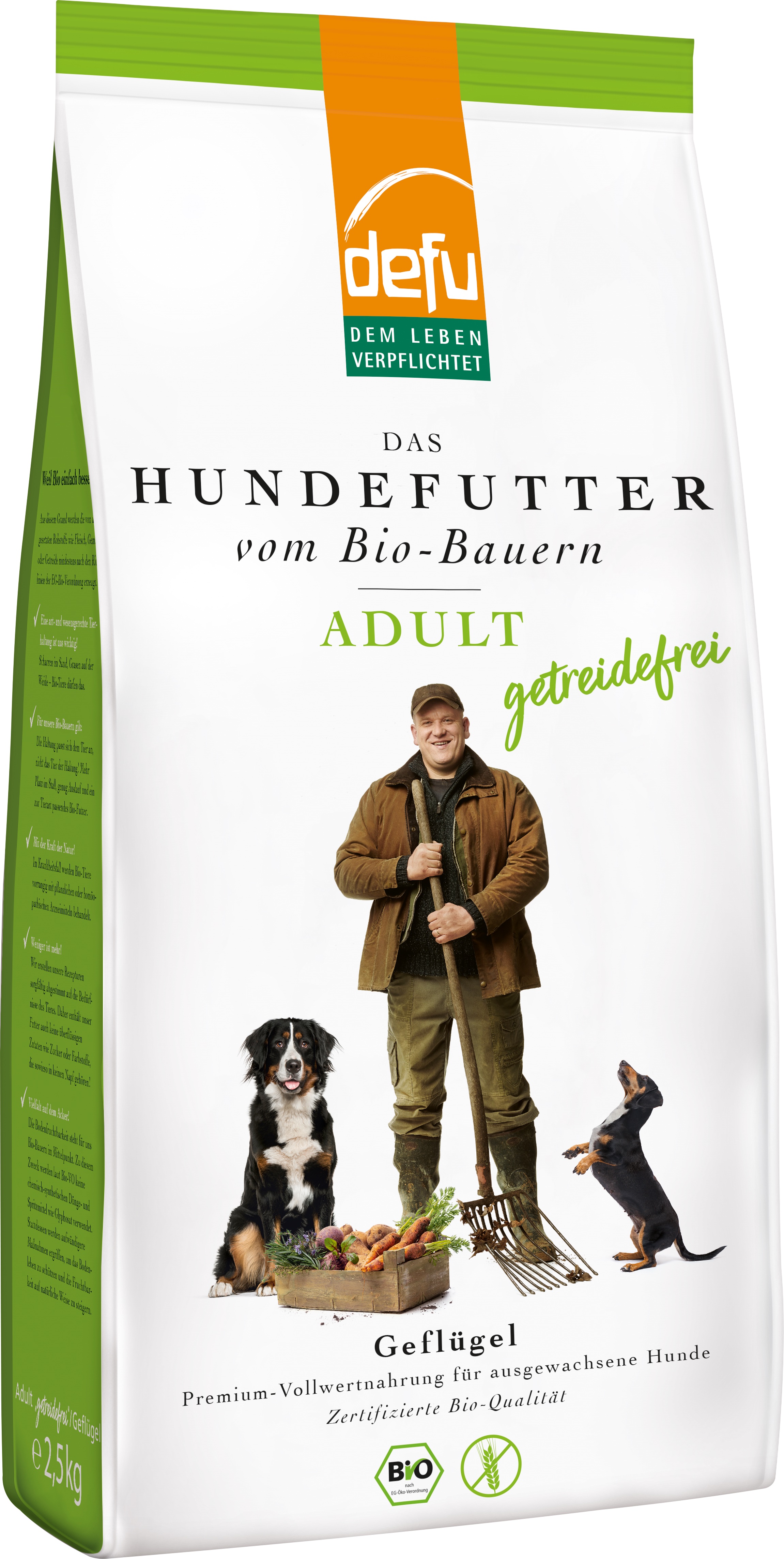 Defu Hund Adult Bio-Geflügel getreidefrei